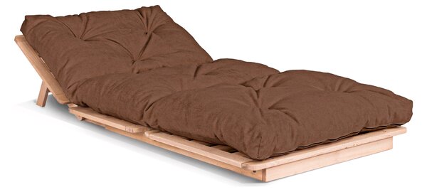 MarLiving Rozkládací futonové křeslo LAYTI 02 90 cm z masivu/hnědé