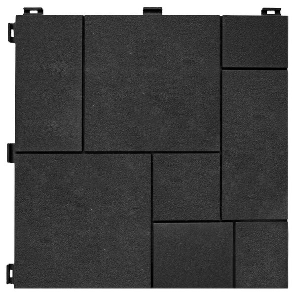 Multyhome Gumová dlaždice STONE MOSAIC 30 x 30 cm - barva černá