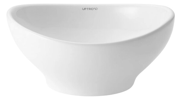 UPTrend Oválné keramické umyvadlo na desku SMOLL TR40166, bílá lesk