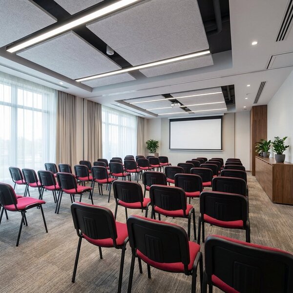 Konferenční židle Viva, černé nohy, červená