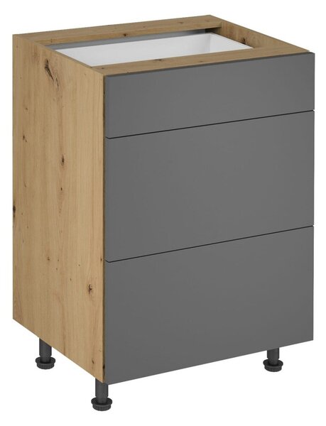 Kuchyňská skříňka LANGEN D60S3 Dub artisan/béžová