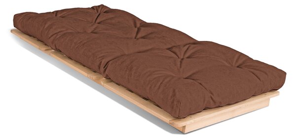 MarLiving Rozkládací futonové křeslo LAYTI 02 90 cm z masivu/hnědé