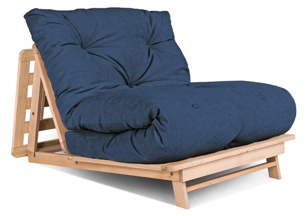 MarLiving Rozkládací futonové křeslo LAYTI 02 90 cm z masivu/modré
