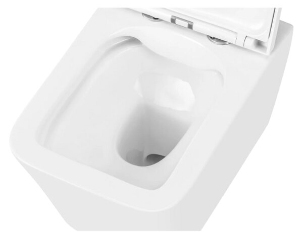 UPTrend Závěsný WC komplet bez příruby GRAVIS TR2216 včetně Soft-Close sedátka, bílá lesk