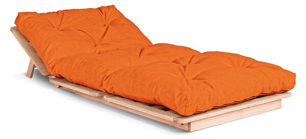 MarLiving Rozkládací futonové křeslo LAYTI 02 90 cm z masivu/oranžové