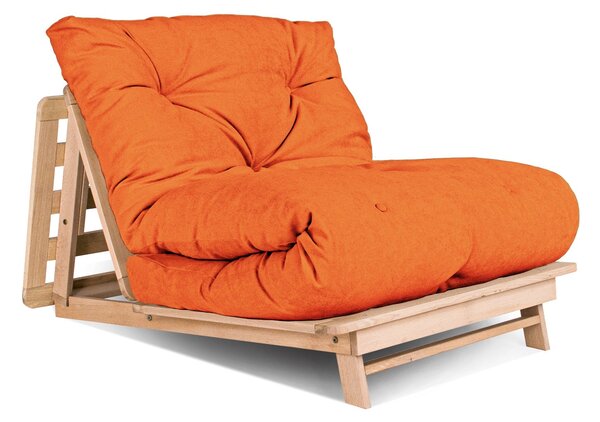 MarLiving Rozkládací futonové křeslo LAYTI 02 90 cm z masivu/oranžové