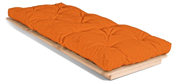 MarLiving Rozkládací futonové křeslo LAYTI 02 90 cm z masivu/oranžové