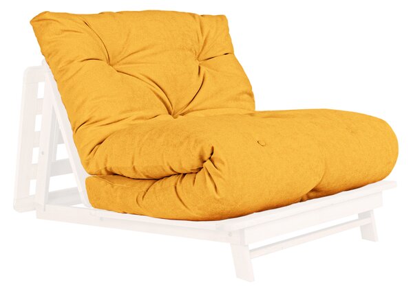 MarLiving Rozkládací futonové křeslo LAYTI 02 90 cm z masivu/žluté