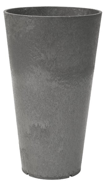 Multyhome Květináč z recyklované gumy CONCERTO vysoký 50 cm, pr. 30 cm - barva šedá