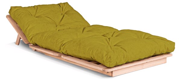 MarLiving Rozkládací futonové křeslo LAYTI 02 90 cm z masivu/zelené