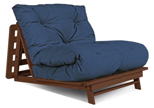 MarLiving Rozkládací futonové křeslo LAYTI 03 90 cm z masivu/modré