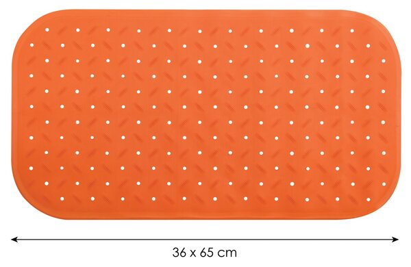 MSV protiskluzová podložka do vany CLASS Premium, oranžová, SBS kaučuk, 36 x 65 cm