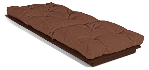 MarLiving Rozkládací futonové křeslo LAYTI 03 90 cm z masivu/hnědé