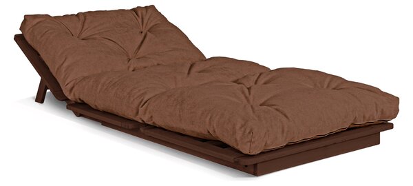 MarLiving Rozkládací futonové křeslo LAYTI 03 90 cm z masivu/hnědé