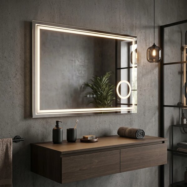 Rea Zrcadlo 80x60 cm s LED osvětlením HOM-01806