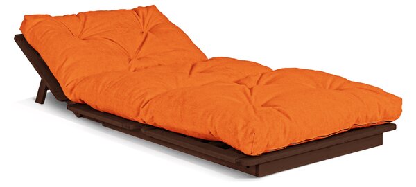 MarLiving Rozkládací futonové křeslo LAYTI 03 90 cm z masivu/oranžové