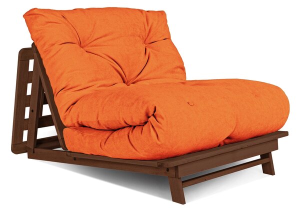 MarLiving Rozkládací futonové křeslo LAYTI 03 90 cm z masivu/oranžové