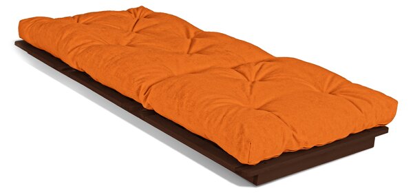 MarLiving Rozkládací futonové křeslo LAYTI 03 90 cm z masivu/oranžové