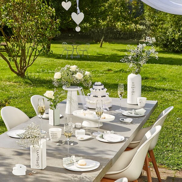 Porcelánový svícen Wedding Hearts
