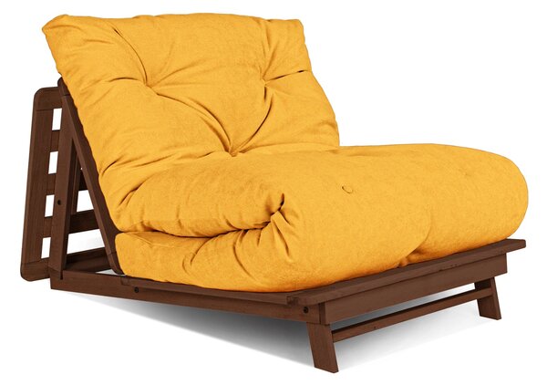 MarLiving Rozkládací futonové křeslo LAYTI 03 90 cm z masivu/žluté