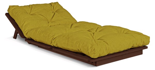 MarLiving Rozkládací futonové křeslo LAYTI 03 90 cm z masivu/zelené