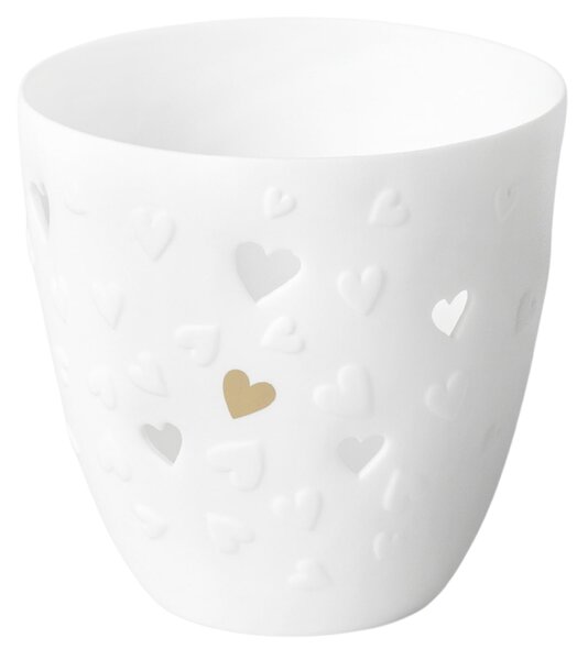 Porcelánový svícen Wedding Hearts