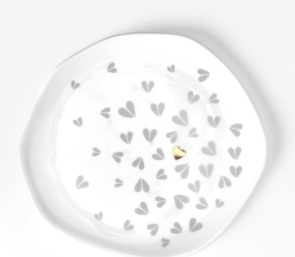 Porcelánový talířek Hearts 14 cm