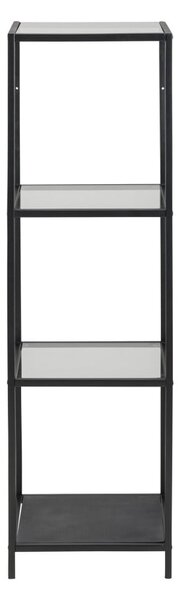 Černý skleněný regál 35x120 cm Seaford - Actona
