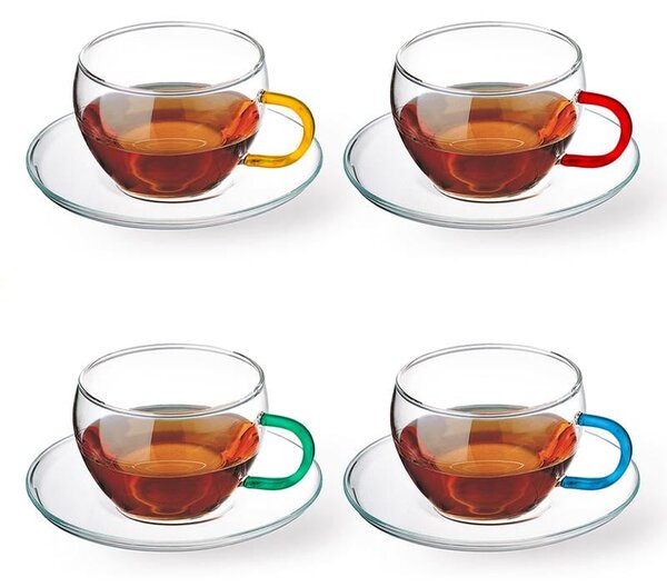 SIMAX EVA COLOR SKLENICE S PODŠÁLKOU 0,25L 4 KUSY