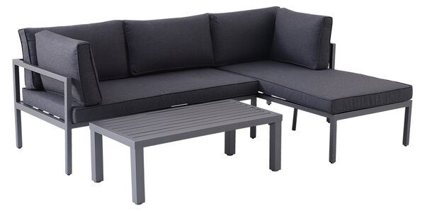 Sunfun Maja Set lounge nábytku, 3 díly, hliník, polyester, antracit