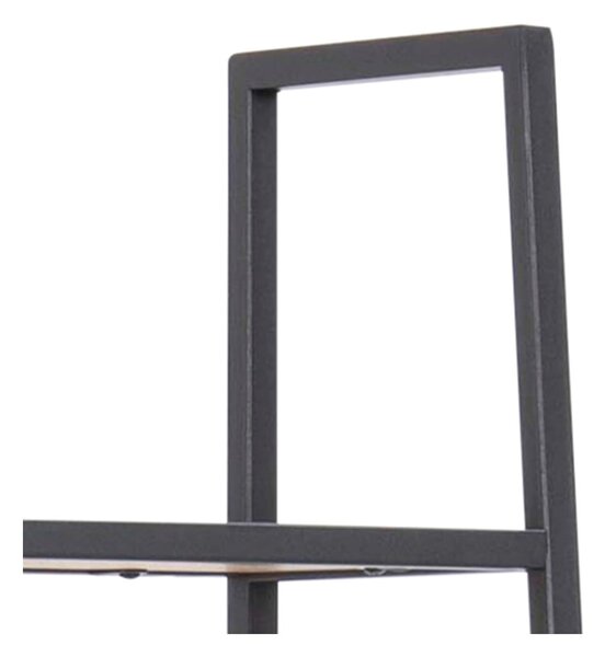 Regál v dekoru dubu v černo-přírodní barvě 77x175 cm Seaford – Actona