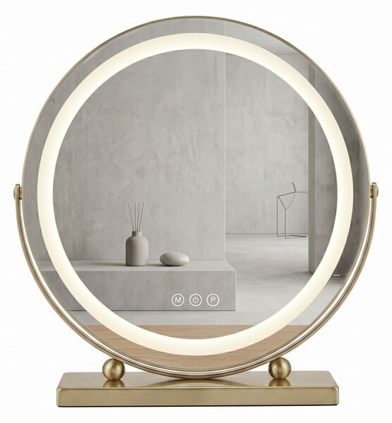 Rea Kosmetické zrcadlo 40x43 cm s regulovatelným LED osvětlením HOM-01809