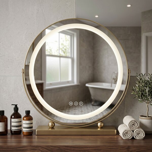Rea Kosmetické zrcadlo 40x43 cm s regulovatelným LED osvětlením HOM-01809
