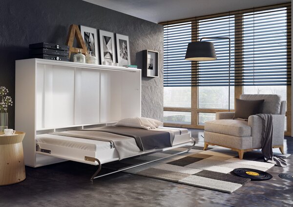 Výklopná manželská postel 140 cm v bílé barvě typ CP 04 KN632