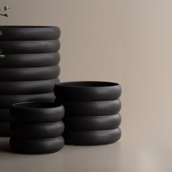 DBKD Květináč Mud Medium - Black DK107