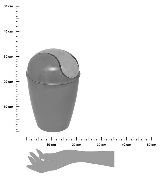 Odpadkový koš Cuesta, šedá, 5,6L