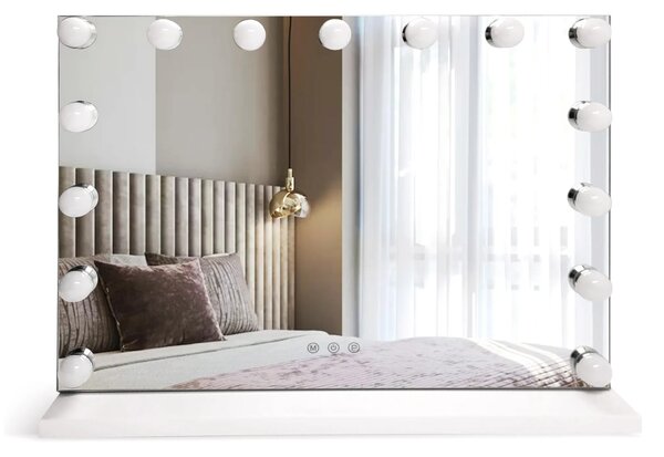 Rea Kosmetické zrcadlo 58x45 cm s regulovatelným LED osvětlením HOM-12010