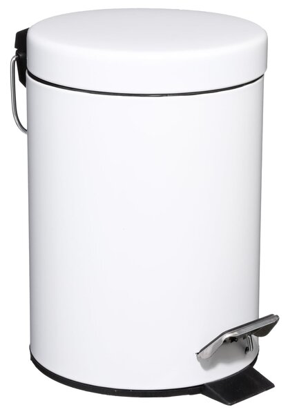 Odpadkový koš Round, bílá, 3L
