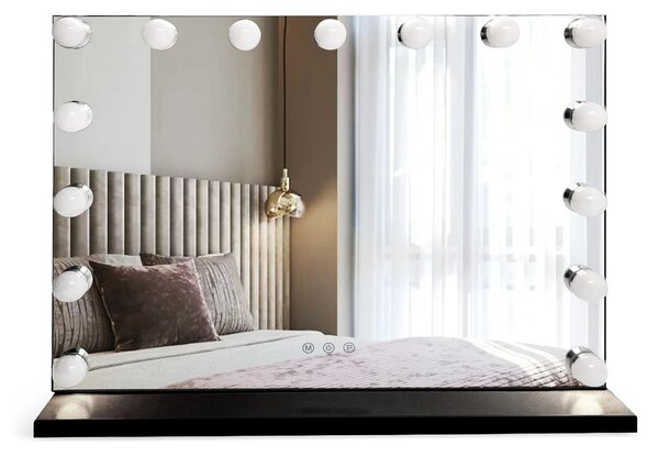 Rea Kosmetické zrcadlo 58x45 cm s regulovatelným LED osvětlením HOM-12011