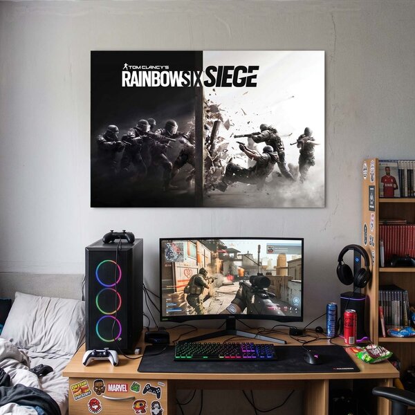 DUBLEZ | Dřevěný obraz pro hráče - Rainbow Six Siege | UV tisk, Premium