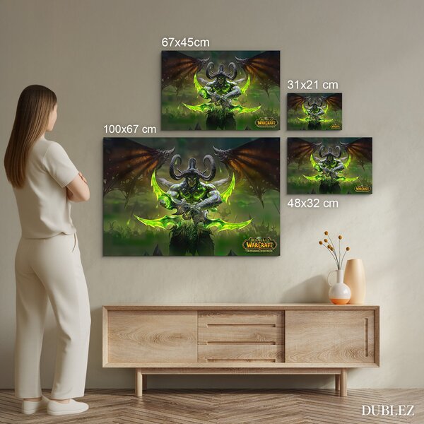 DUBLEZ | Obraz World of Warcraft - Illidan Stormrage | UV tisk, Premium