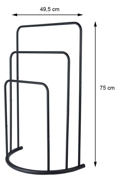 Stojan na ručníky Black, černá