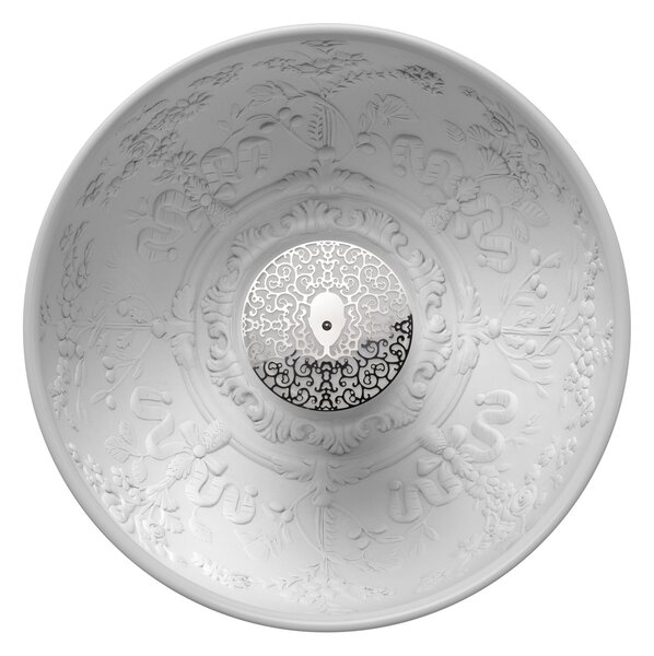 Flos F6405009 Skygarden small, leskle bílé závěsné svítidlo s vnitřním štukem, 1x10W E27, prům. 40cm
