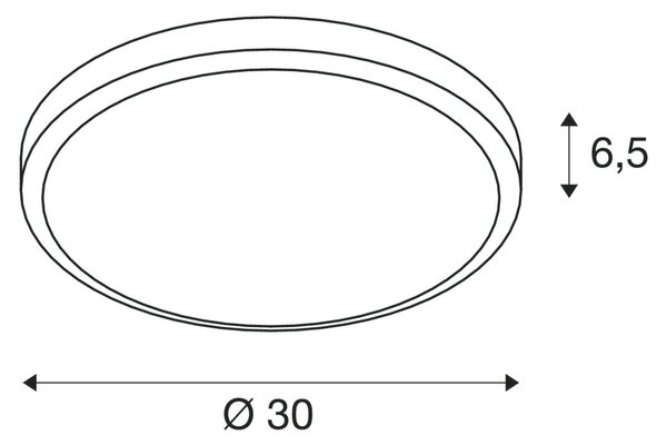 SLV 229971 Ainos, stropní kulaté svítidlo se senzorem, LED 22W 3000K, bílá, průměr 30cm, IP44
