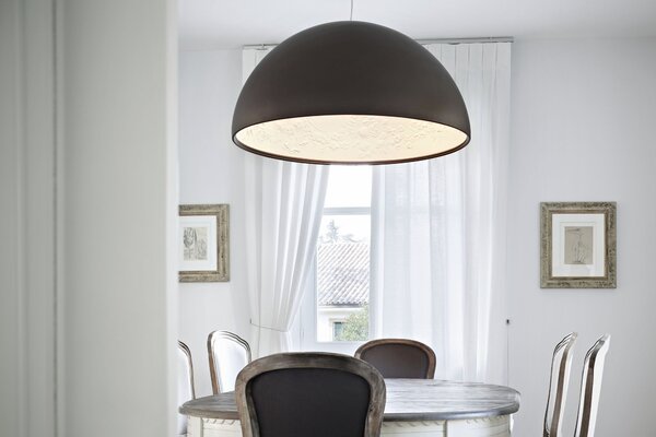 Flos F0002047 Skygarden S2, matně hnědé závěsné svítidlo s vnitřním štukem, 1x205W E27, prům. 90cm