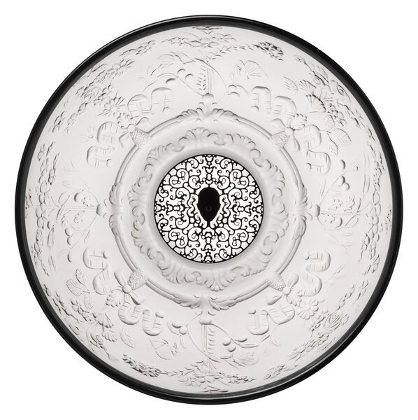 Flos F6405031 Skygarden small, matně černé závěsné svítidlo s vnitřním štukem, 1x10W E27, prům. 40cm