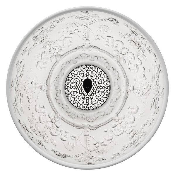 Flos F6405009 Skygarden small, leskle bílé závěsné svítidlo s vnitřním štukem, 1x10W E27, prům. 40cm