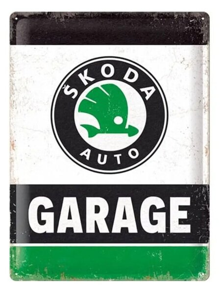 Plechová cedule Škoda - Garage