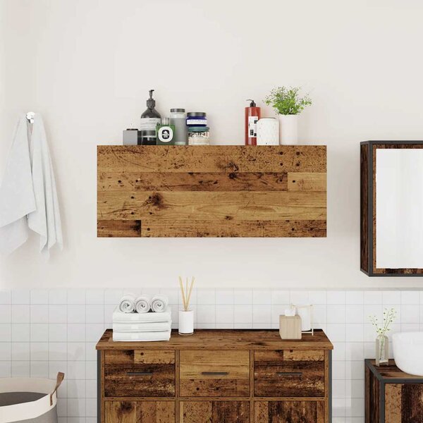 Koupelnová nástěnná skříňka old wood 100 x 25 x 40 cm kompozit
