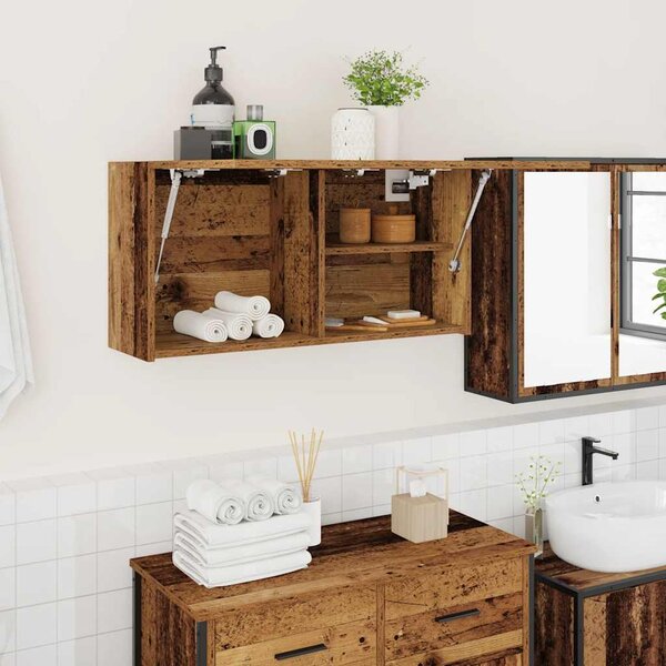 Koupelnová nástěnná skříňka old wood 80 x 25 x 40 cm kompozit